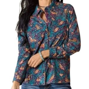 Sundance Woodsong Joy Snap Button Long Sleeve Size XL